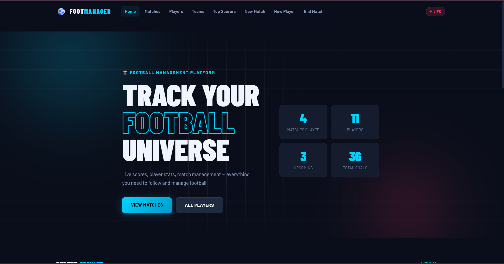 Football Manager App